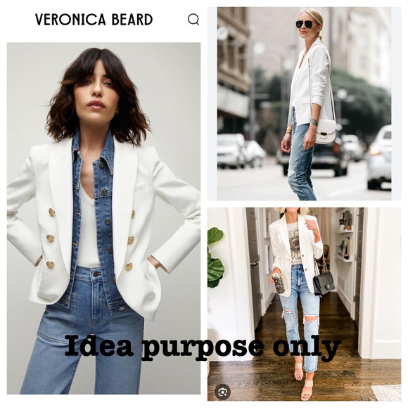 (#J04) Banana Republic white blazer - Picture 4 of 10